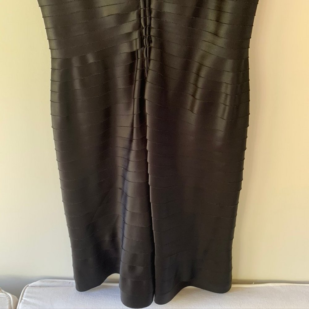 Tiered Black Strapless Cocktail Dress, 8 - Picture 5 of 7